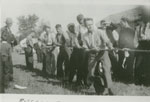Men Playing Tug of War at the Rosseau Fair
