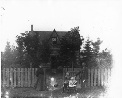 Family in Front of Homestead, circa 1900