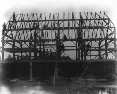 Barn Raising, South River Area, 1925