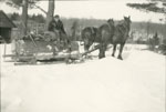 Henry Erven, with horse-drawn sleigh, circa 1940
