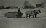 Macapher farm, horse drawn sleigh, circa 1930