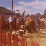 Men in Sawing Competition, South River Agricultural Society Fall Fair, circa 1970