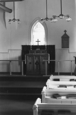 Altar of the St. John's Anglican Church at Eagle Lake
