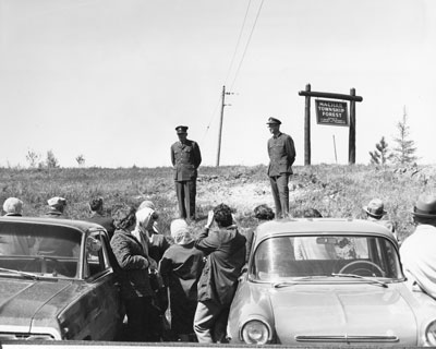 District Forester, M. Adamson, Speaking at Official Opening of the Machar Township Agreement Forest, May 20, 1964 #2