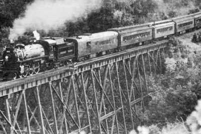 Train Southbound on the Viaduct