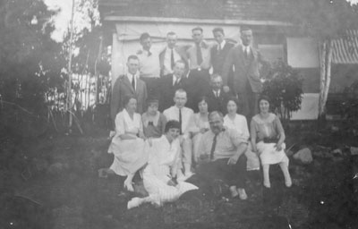 Group Photo Outside a House