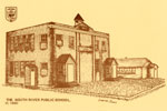 Hand Drawn Postcard of South River Public School, circa 1900