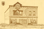 Hand Drawn Postcard of South River's Largest Store, circa 1900