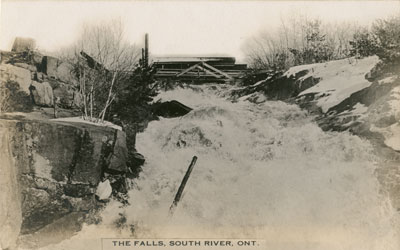 Postcard of The Falls South River, circa 1920