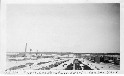 Standard Chemical Company Cord Wood Lumber Yard, circa 1920.