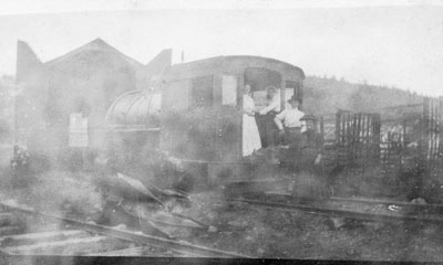 Postcard of a Foggy Locomotive, circa 1920