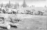 Building the Eagle Lake Road, Horses Pulling Plows, circa 1900