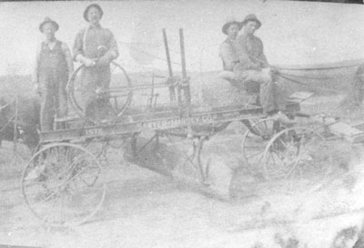 Building Eagle Lake Road, Four Men on a Horse Drawn Grader, circa 1910