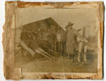 Hunters Standing Beside Their Bull Moose Kill, circa 1910