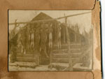 Deer Kill Hanging From Log Pole, circa 1910
