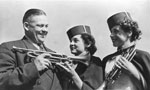 Man and two Trumpeters, circa 1950
