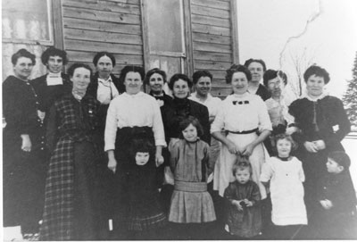 Women's Institute Group Photograph Taken in the Winter