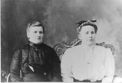 Portrait of Mrs Smith Parkes and Mrs Maria Robbins, circa 1900