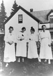 Four Women in Front of the Hannaford Home, circa 1910