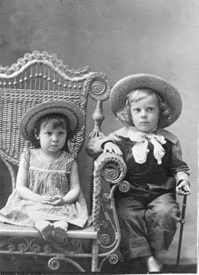 Pioneer Children in a Photography Studio, circa 1900