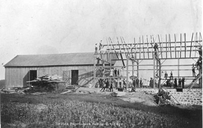 Paget Barn Raising, circa 1910