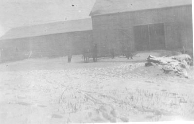 John Paget's Barn in Winter, circa 1910