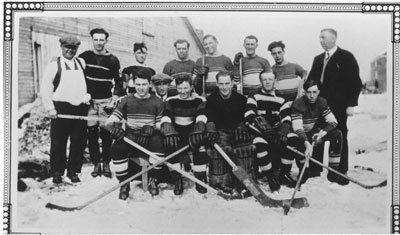 Group Photograph of Local Hockey Team, 1933