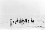 Dunbars and Tripps Families Wading in Lake, circa 1920