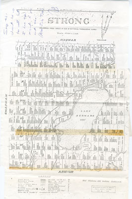 Map of Strong Township, 1942