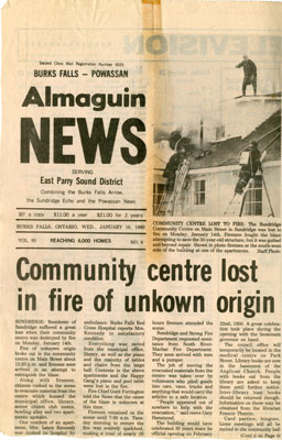 Community Centre Lost in Fire,Sundrdige, 1980