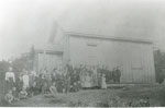 Students and Parents Outside Pevensey School, circa 1915