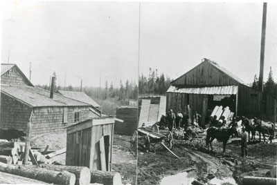 Out Buildings of the Dunbar Mill, Bloomfield, circa 1900