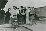 Group of Adults and Children at the Grand Trunk Railroad Station, circa 1920