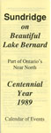 "Sundridge on Beautiful Lake Bernard", Centennial Pamphlet, 1989