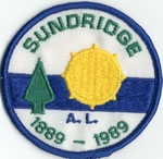 Sundridge Centennial Badge, 1889-1989