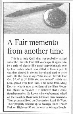 "A Fair memento from another time" - Quill pen