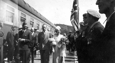 King George VI and Queen Elizabeth at Schreiber (1939)