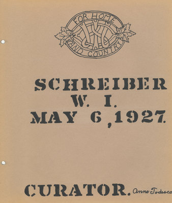 Schreiber Women's Institute Scrapbook 3