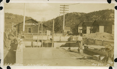 Construction of C.P.R. Station