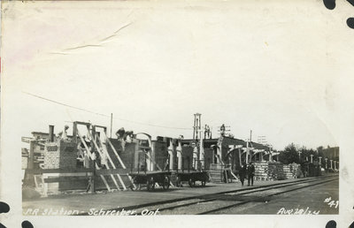 Construction of C.P.R. Station