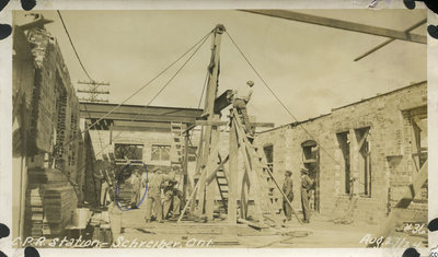 Construction of C.P.R. Station