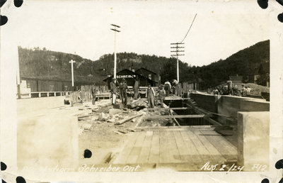 Construction of C.P.R. Station