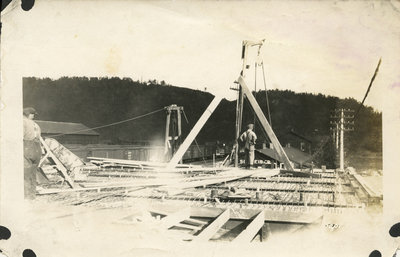 Construction of C.P.R. Station