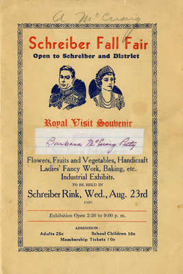 Schreiber Fall Fair Royal Visit Souvenir