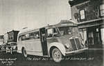 Post card of first bus.