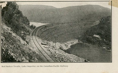 Post Card of Red Sucker Trestle