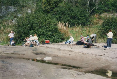 Historical Society resting on the beach