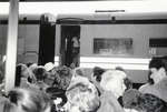 Passengers waiting to board