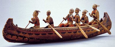 Model Canoe Representing Chief's Canoe in War of 1812