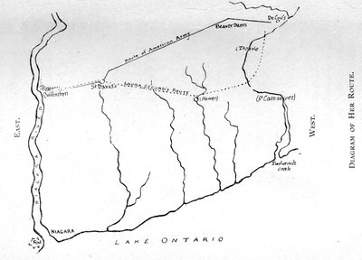 Diagram of Laura Secord's Route